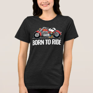 Erdnüsse Snoopy und sein Motorrad Tri-Blend Shirt