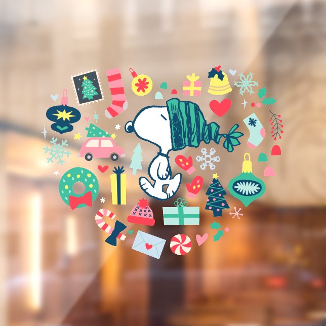 Erdnüsse | Snoopy Urlaub Glück Herz Fensteraufkleber (Blatt 2)