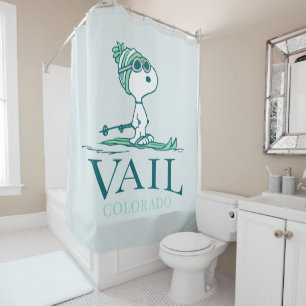 Erdnüsse Snoopy Vail Colorado Duschvorhang