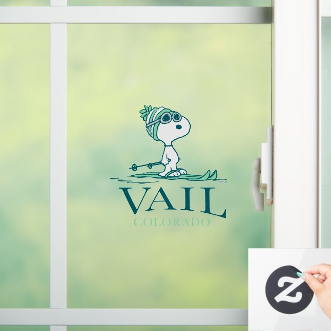 Erdnüsse | Snoopy Vail Colorado Fensteraufkleber (Zuhause)