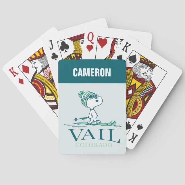Erdnüsse | Snoopy Vail Colorado Spielkarten (Rückseite)