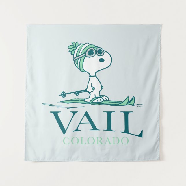 Erdnüsse | Snoopy Vail Colorado Wandteppich (Vorderseite)