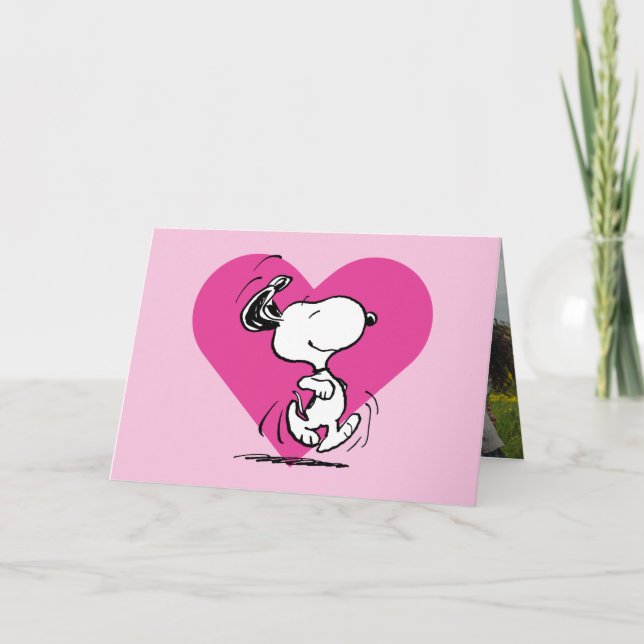 Erdnüsse | Snoopy Valentinstag Feiertagskarte (Vorderseite)