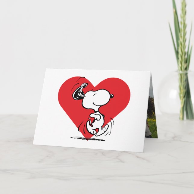 Erdnüsse | Snoopy Valentinstag Feiertagskarte (Vorderseite)