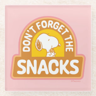 Erdnüsse   Snoopy Vergessen Sie nicht die Snacks Glasuntersetzer