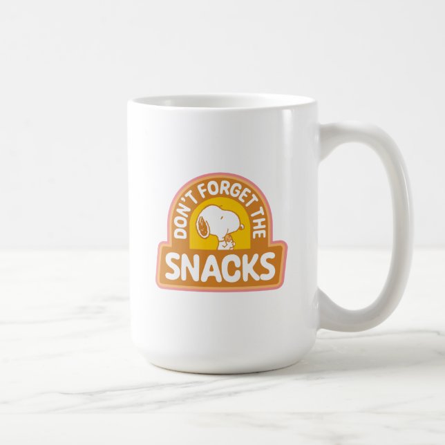 Erdnüsse | Snoopy Vergessen Sie nicht die Snacks Kaffeetasse (Rechts)