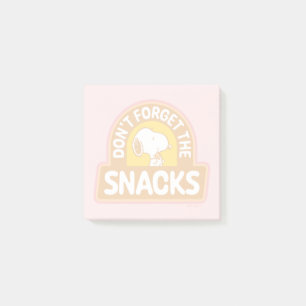 Erdnüsse   Snoopy Vergessen Sie nicht die Snacks Post-it Klebezettel