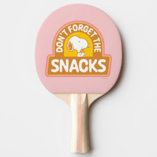 Erdnüsse   Snoopy Vergessen Sie nicht die Snacks Tischtennis Schläger