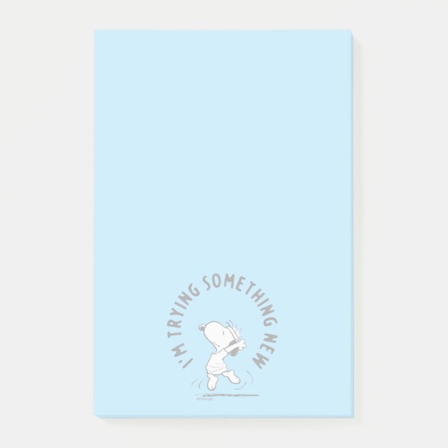 Erdnüsse | Snoopy versucht etwas Neues Post-it Klebezettel (Vorderseite)