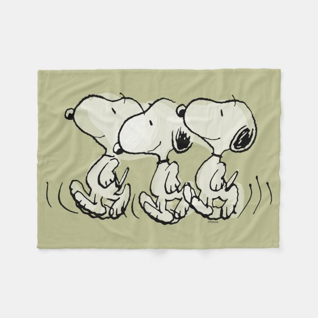 Erdnüsse | Snoopy Walking Tall Fleecedecke (Vorderseite (Horizontal))