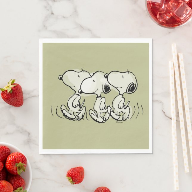 Erdnüsse | Snoopy Walking Tall Serviette (Beispiel)
