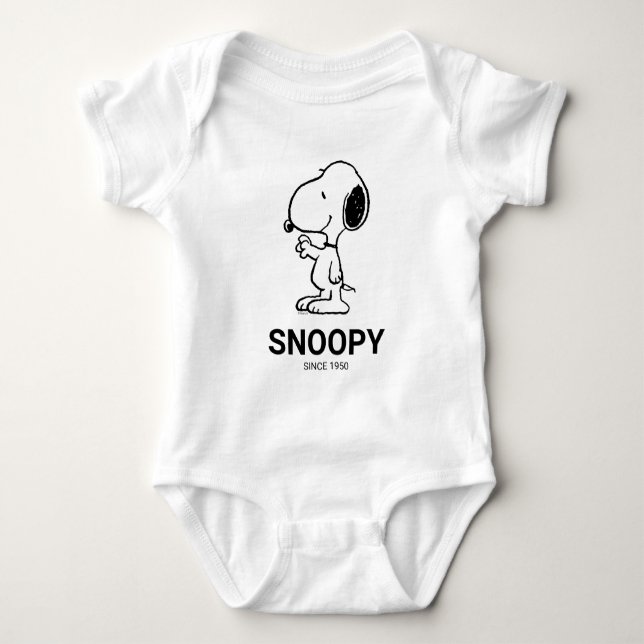 Erdnüsse | Snoopy Waves Baby Strampler (Vorderseite)