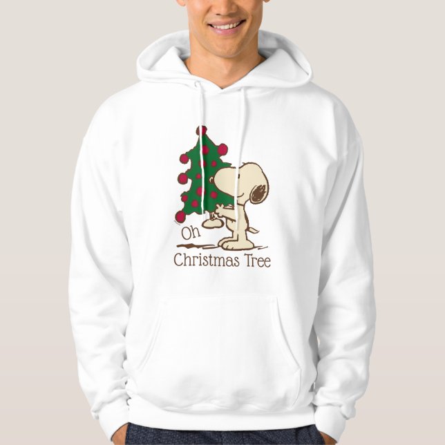Erdnüsse | Snoopy Weihnachtsbaum Hoodie (Vorderseite)