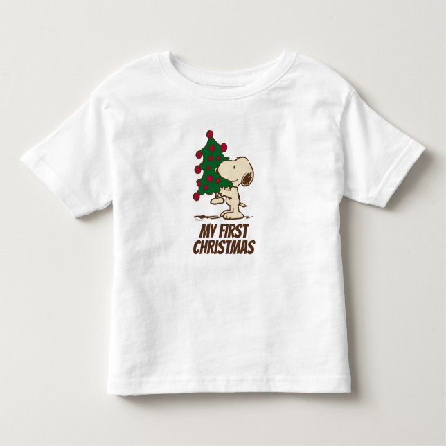 Erdnüsse | Snoopy Weihnachtsbaum Kleinkind T-shirt (Vorderseite)