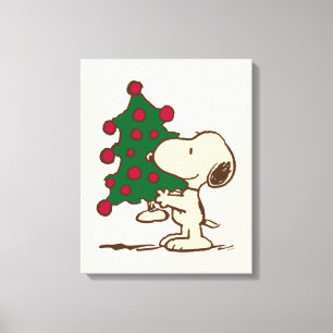 Erdnüsse   Snoopy Weihnachtsbaum Leinwanddruck