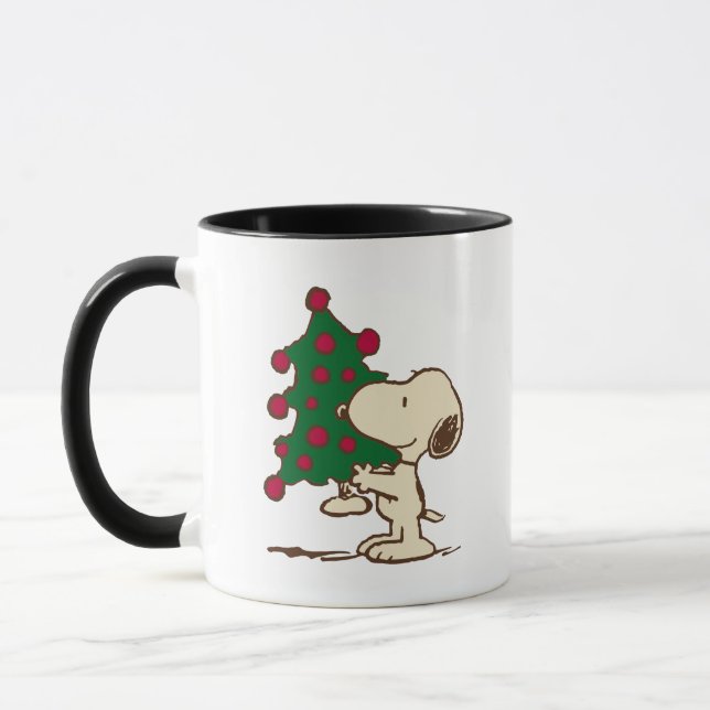 Erdnüsse | Snoopy Weihnachtsbaum Tasse (Links)