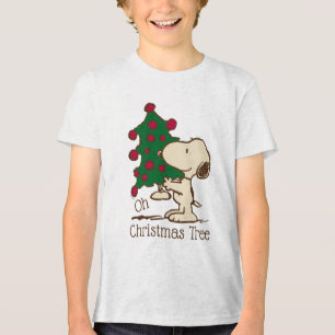 Erdnüsse   Snoopy Weihnachtsbaum Tri-Blend Shirt
