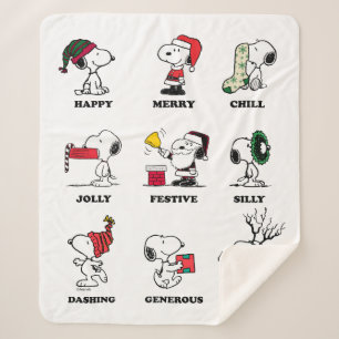 Erdnüsse   Snoopy Weihnachtsfeiertage Moods Sherpadecke