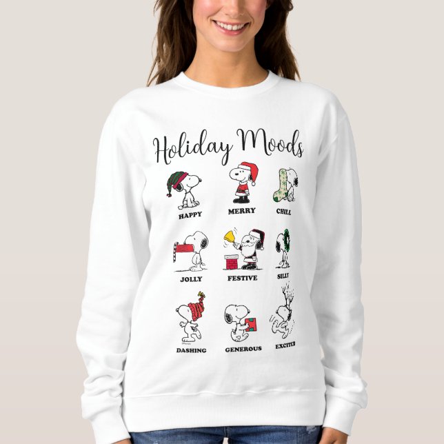 Erdnüsse | Snoopy Weihnachtsfeiertage Moods Sweatshirt (Vorderseite)