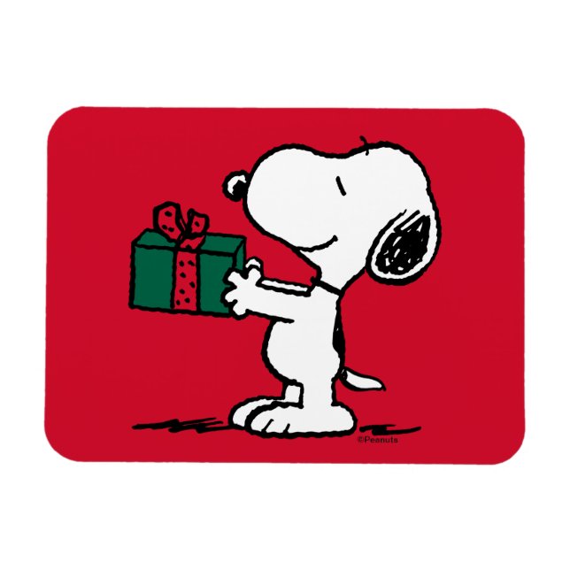 Erdnüsse | Snoopy Weihnachtsgeschenk Magnet (Horizontal)