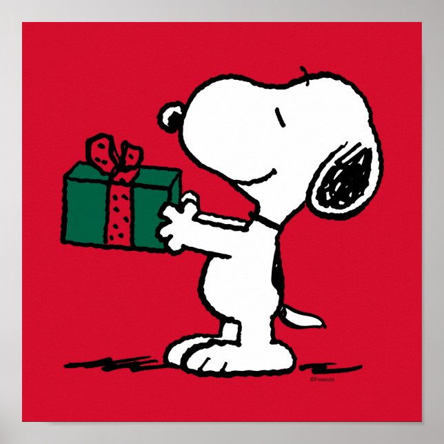 Erdnüsse | Snoopy Weihnachtsgeschenk Poster (Vorne)