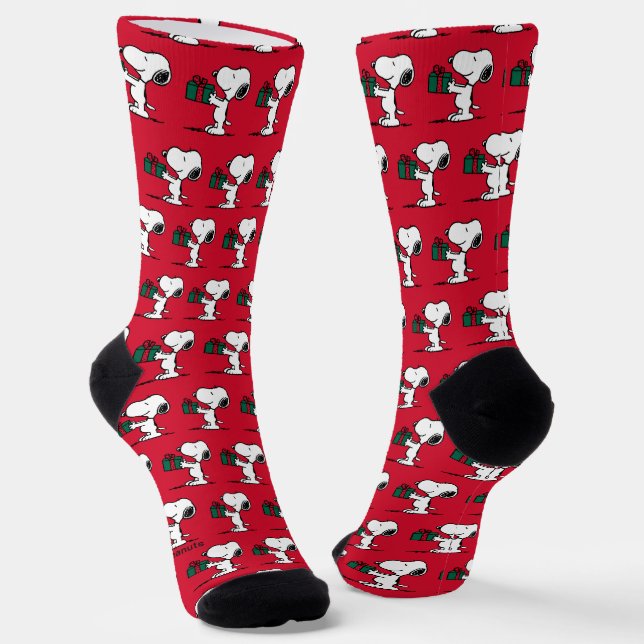 Erdnüsse | Snoopy Weihnachtsgeschenk Socken (Gewinkelt)