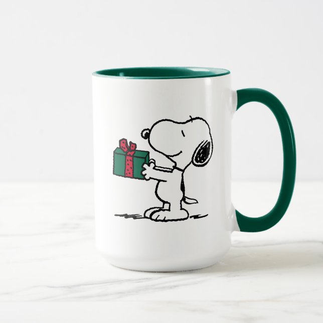 Erdnüsse | Snoopy Weihnachtsgeschenk Tasse (Rechts)