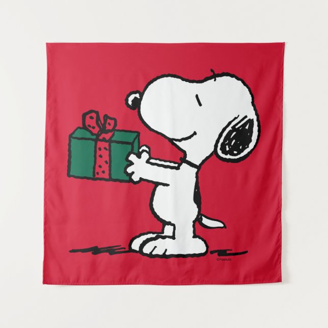 Erdnüsse | Snoopy Weihnachtsgeschenk Wandteppich (Vorderseite)