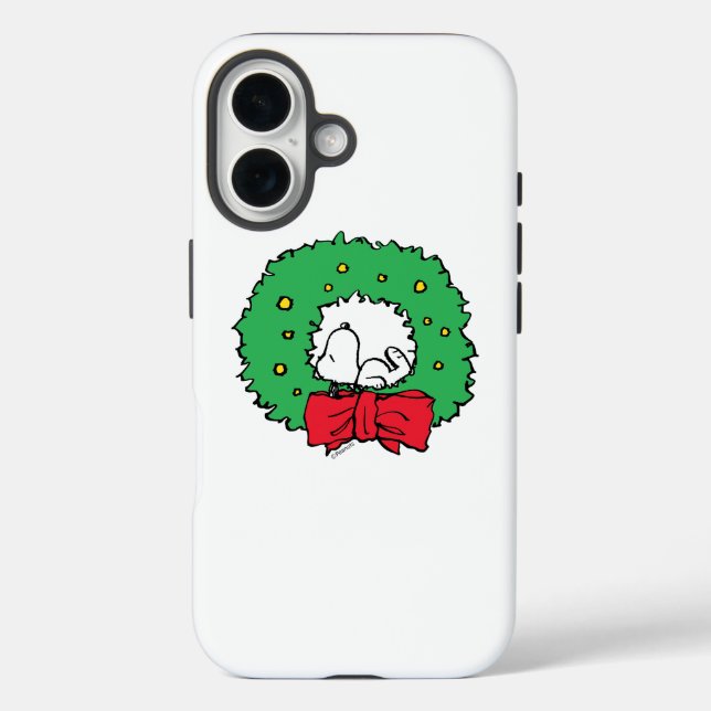 Erdnüsse | Snoopy Weihnachtskranz Case-Mate iPhone Hülle (Rückseite)