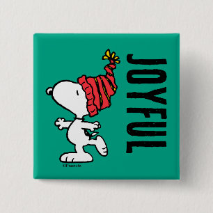 Erdnüsse Snoopy Winter Beanie Cap Button