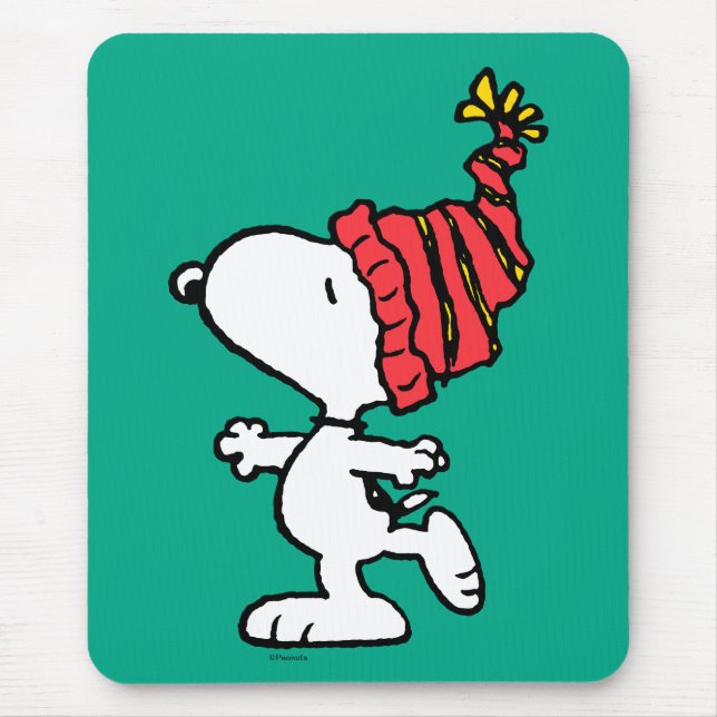 Erdnüsse | Snoopy Winter Beanie Cap Mousepad (Vorne)