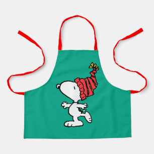 Erdnüsse Snoopy Winter Beanie Cap Schürze