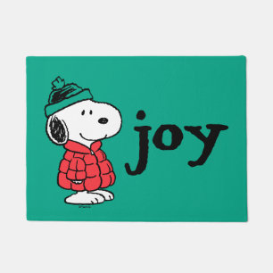 Erdnüsse Snoopy Winter Coat & Hat Fußmatte