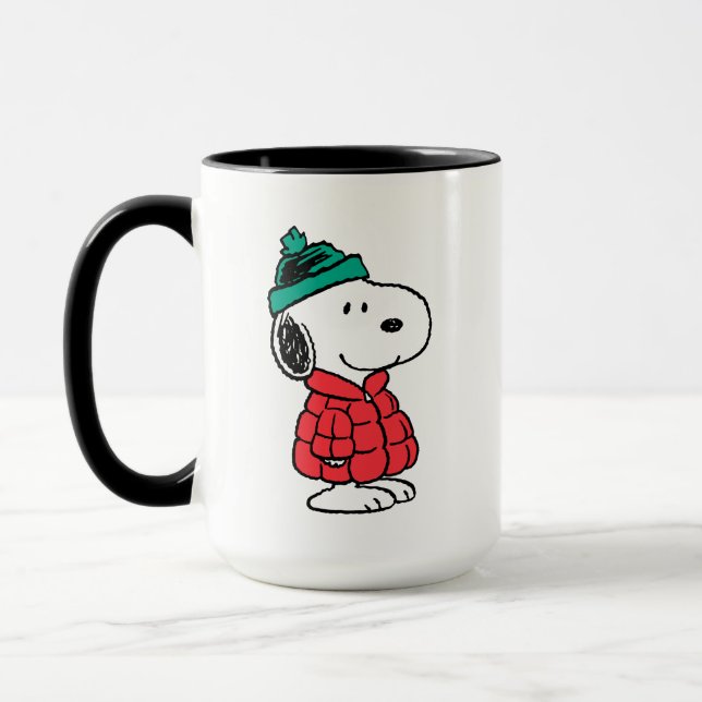 Erdnüsse | Snoopy Winter Coat & Hat Tasse (Links)