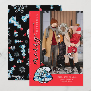 Erdnüsse Snoopy Winter Puffer Jacke Feiertagskarte