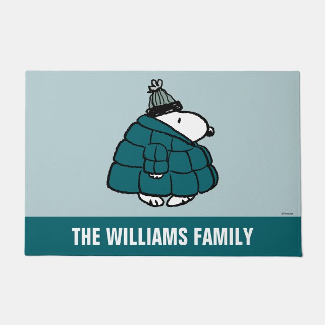 Erdnüsse | Snoopy Winter Puffer Jacket Fußmatte (Vorderseite)