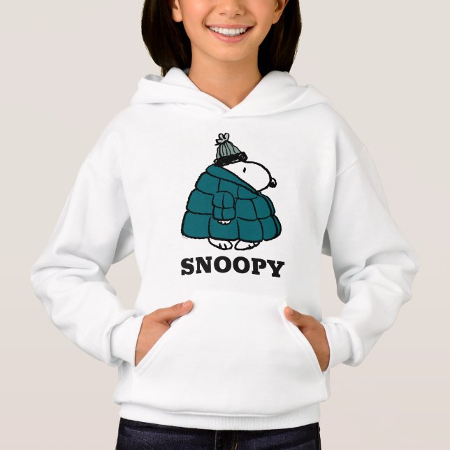 Erdnüsse | Snoopy Winter Puffer Jacket Hoodie (Vorderseite)