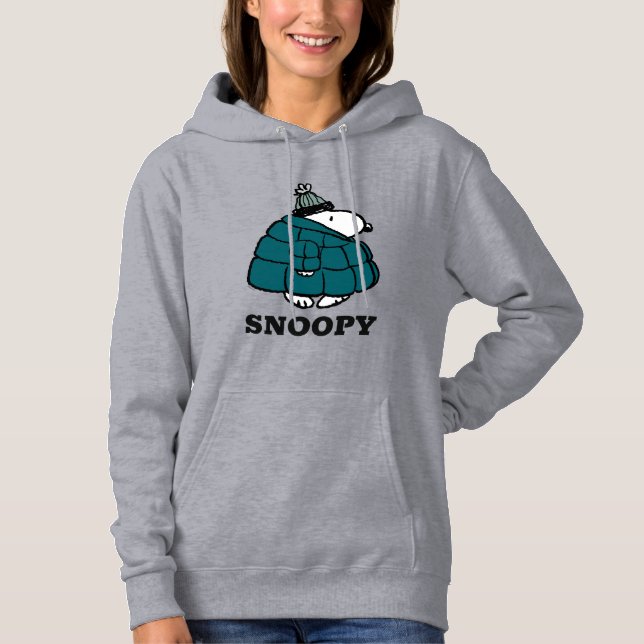 Erdnüsse | Snoopy Winter Puffer Jacket Hoodie (Vorderseite)