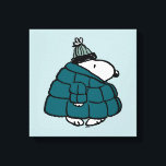 Erdnüsse | Snoopy Winter Puffer Jacket Leinwanddruck<br><div class="desc">Karo dieses lustige Design von Peanuts mit Snoopy.</div>