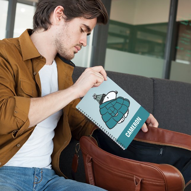 Erdnüsse | Snoopy Winter Puffer Jacket Notizblock (Person with notebook)