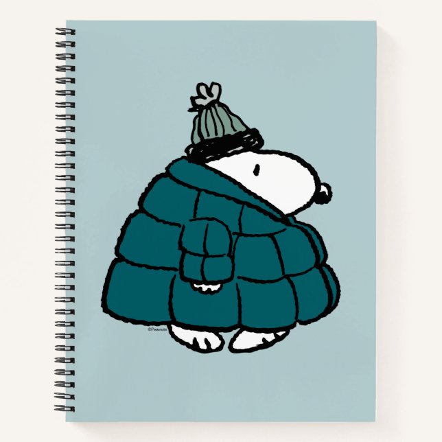 Erdnüsse | Snoopy Winter Puffer Jacket Notizbuch (Vorderseite)