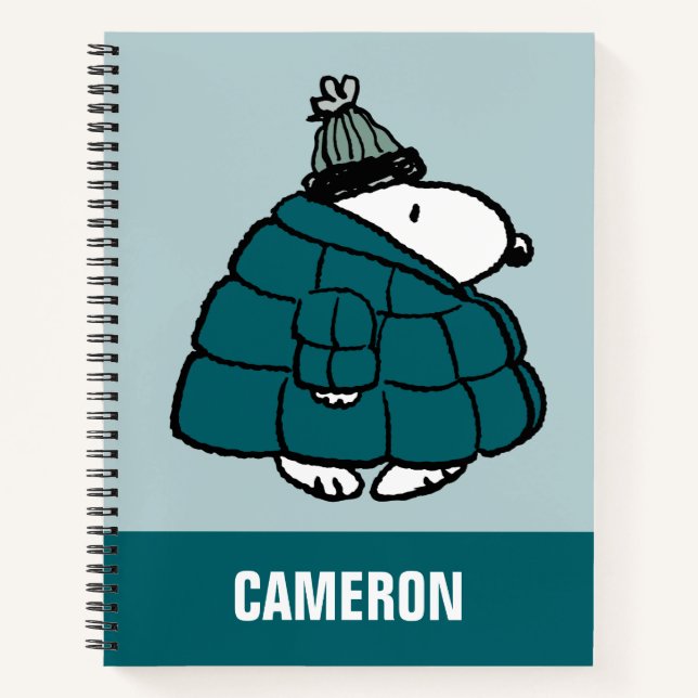 Erdnüsse | Snoopy Winter Puffer Jacket Notizbuch (Vorderseite)