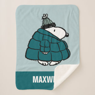 Erdnüsse   Snoopy Winter Puffer Jacket Sherpadecke