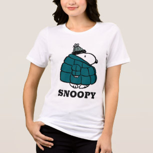 Erdnüsse   Snoopy Winter Puffer Jacket Tri-Blend Shirt