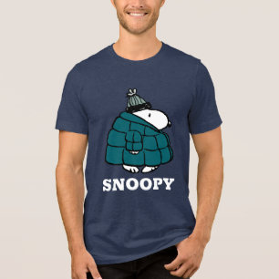 Erdnüsse   Snoopy Winter Puffer Jacket Tri-Blend Shirt