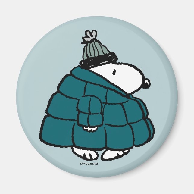 Erdnüsse | Snoopy Winter Puffy Jacket Magnet (Vorne)
