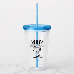 Erdnüsse Snoopy Wonders Warum? Acryltrinkbecher