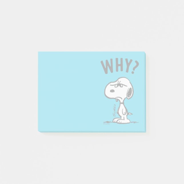 Erdnüsse | Snoopy Wonders Warum? Post-it Klebezettel (Vorderseite)