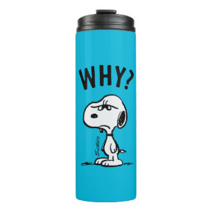 Erdnüsse Snoopy Wonders Warum? Thermosbecher
