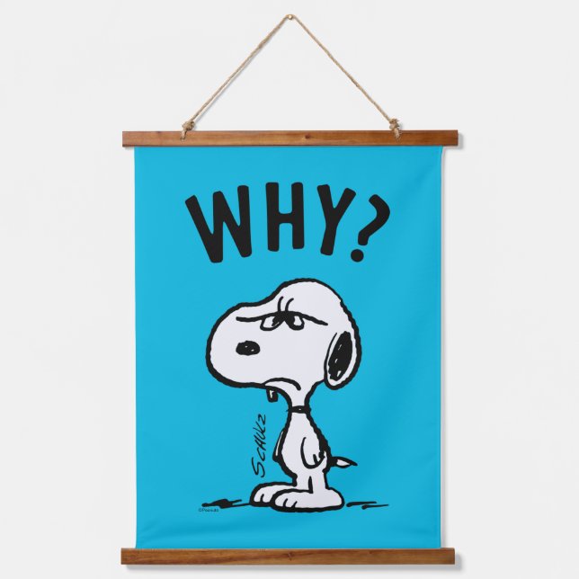 Erdnüsse | Snoopy Wonders Warum? Wandteppich Mit Holzrahmen (Vorderseite)